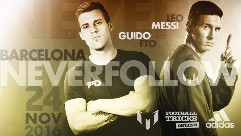 Leo Messi le pide un autografo a GuidoFTO